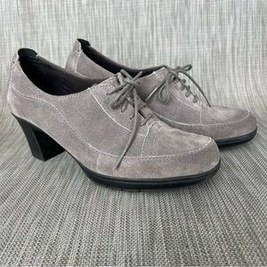 Clarks Bendables Gray Suede Lace-up Shoes 7.5 W